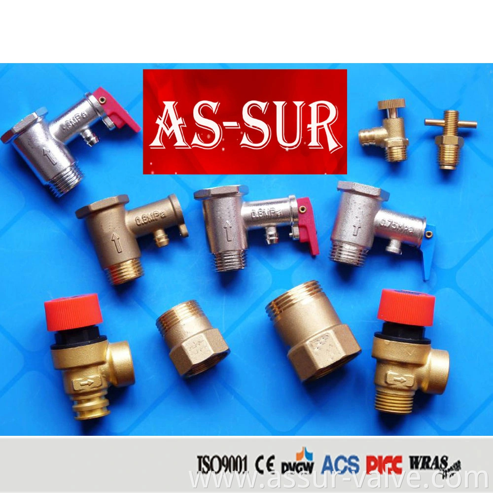 Brass Water Heater Safety Valve with Pressure Release Valve